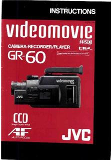 JVC GR 60 manual. Camera Instructions.